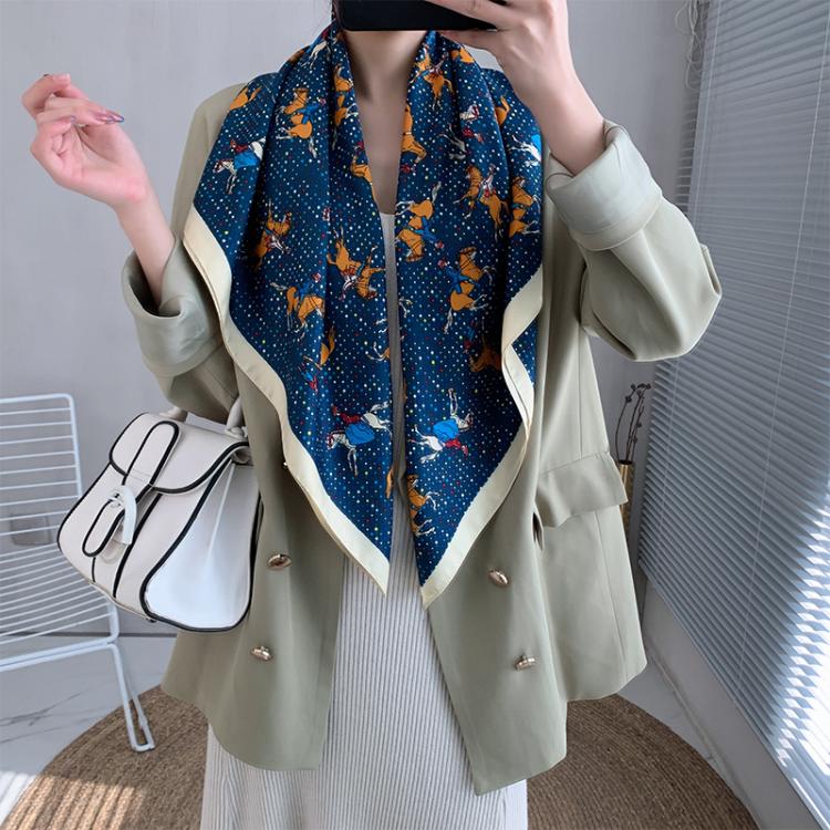 all in one place אביזרי נשים 2021 new spring women scarf quality shawl silk fashion scarf headscarf beach sunscreen bag headscarf scarf 90cm*90cm