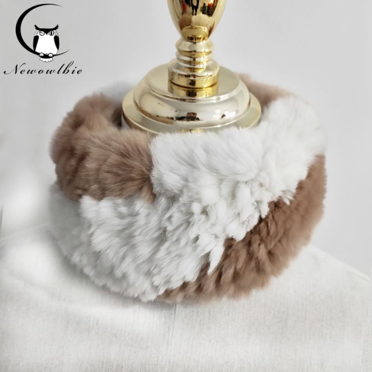all in one place אביזרי נשים 2021 The latest models of rabbit fur striped scarf 100% natural rabbit scarf girl fashion warm scarf women's scarves