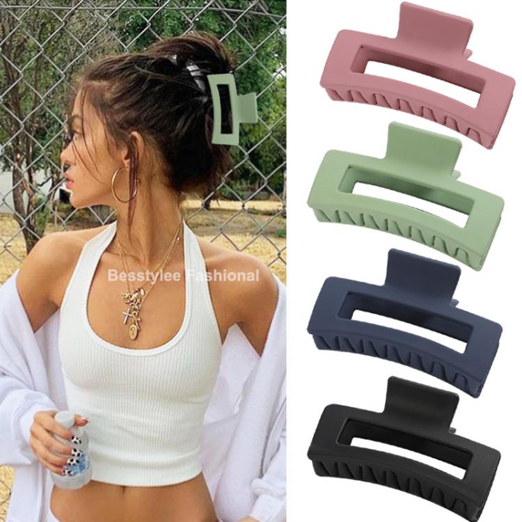 all in one place אביזרי נשים 1Pc Matte Solid Hair Claws Elegant Clear Acrylic Hair Clips Hairpins Barrette Headwear for Women Girls Hair Accessories Gifts