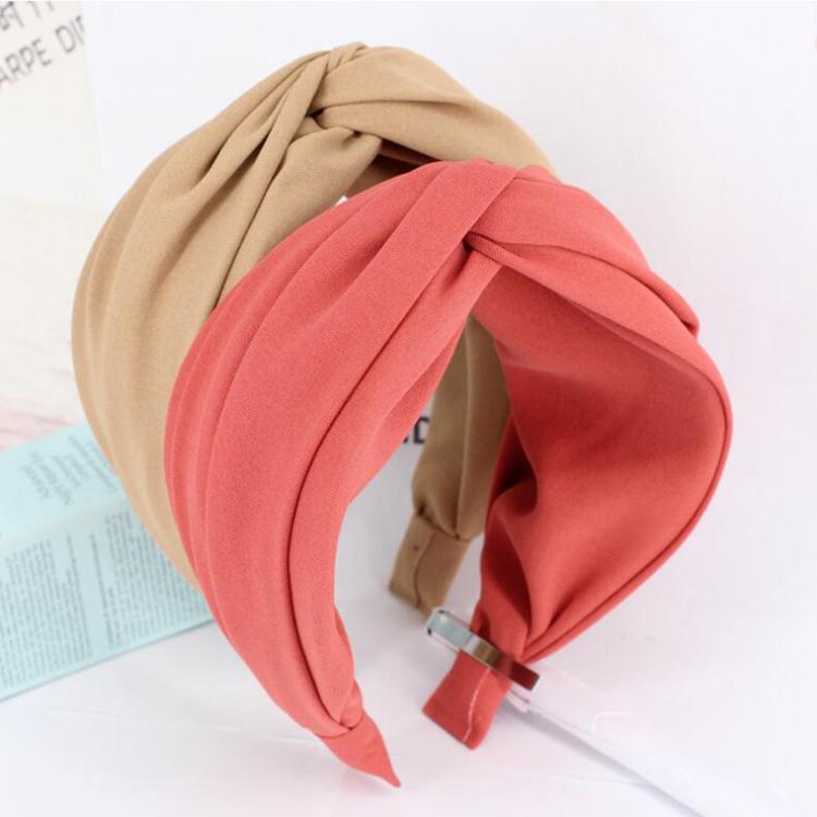 all in one place אביזרי נשים New Classic Turban Women Headband Solid Hairband Wide Side Hair Band Solid Wide Plastic Hair Hoop Accessories
