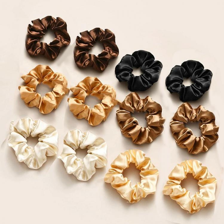 all in one place אביזרי נשים 2 Pcs Silk Scrunchie for Women's Hair Accessories Girl Hair Scrunchies Pack Elastic Hair Bands Ponytail Holder Hair Rope Ring