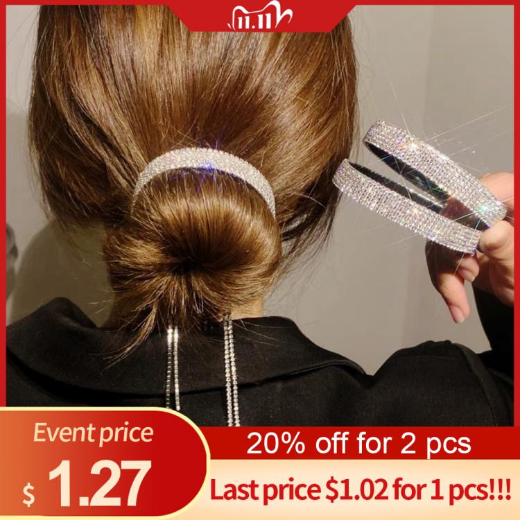 all in one place אביזרי נשים Molans Women Elegant Luxury Rhinestone Tassel Ponytail Hair Claws Hair Clips Barrettes Hairpin Headband Fashion Hair Accessories