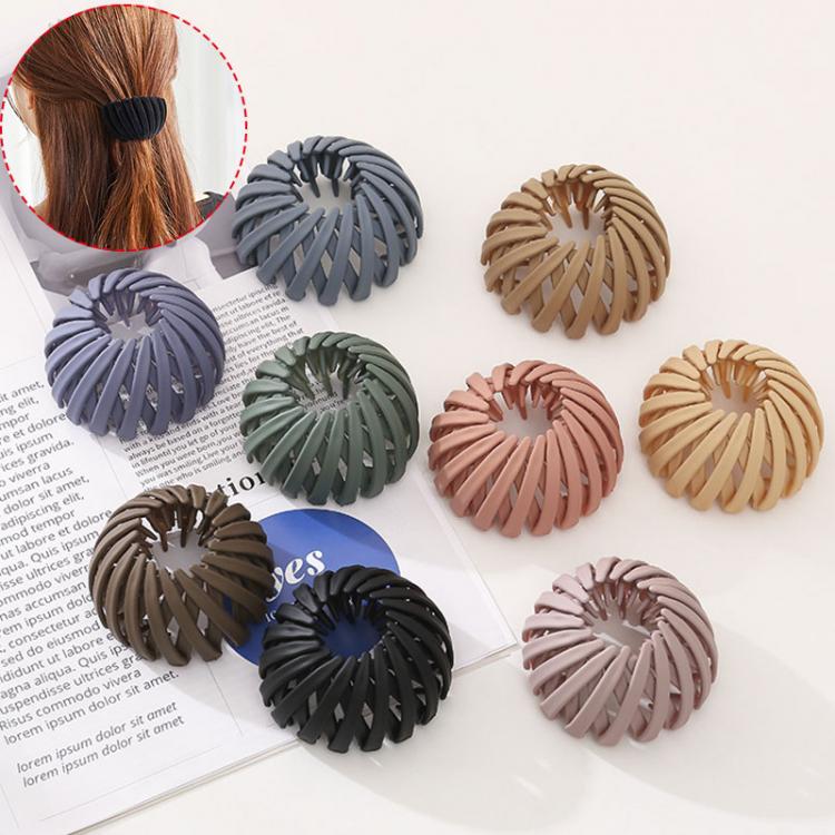 all in one place אביזרי נשים Korean Style Hair Claw Clips Horsetail Buckle Hair Clips for Women Bird Nest Expanding Hair Accessories Matte Hairpins Bun