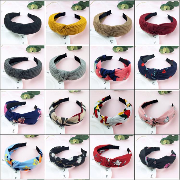 all in one place אביזרי נשים Lady Hair Hoop Top Knot Turban Headband Elastic Hairband Hair Accessories for Girls No Slip Stay on Knotted Head band Hair Band