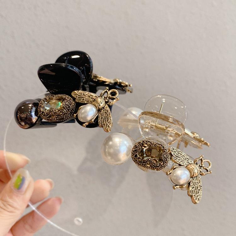 all in one place אביזרי נשים Elegant Retro Bee Hairpin Hair Claws Handmade Pearl Crystal Rhinestone Hair Clip Luxury Jewelry for Girls Women Hair Accessories