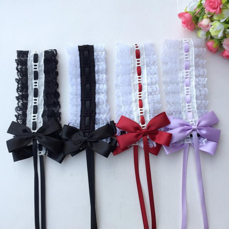 all in one place אביזרי נשים Free shipping fashion lolita lace bow women hairbands girl's headbands lady's headwear hair accessories headwrap