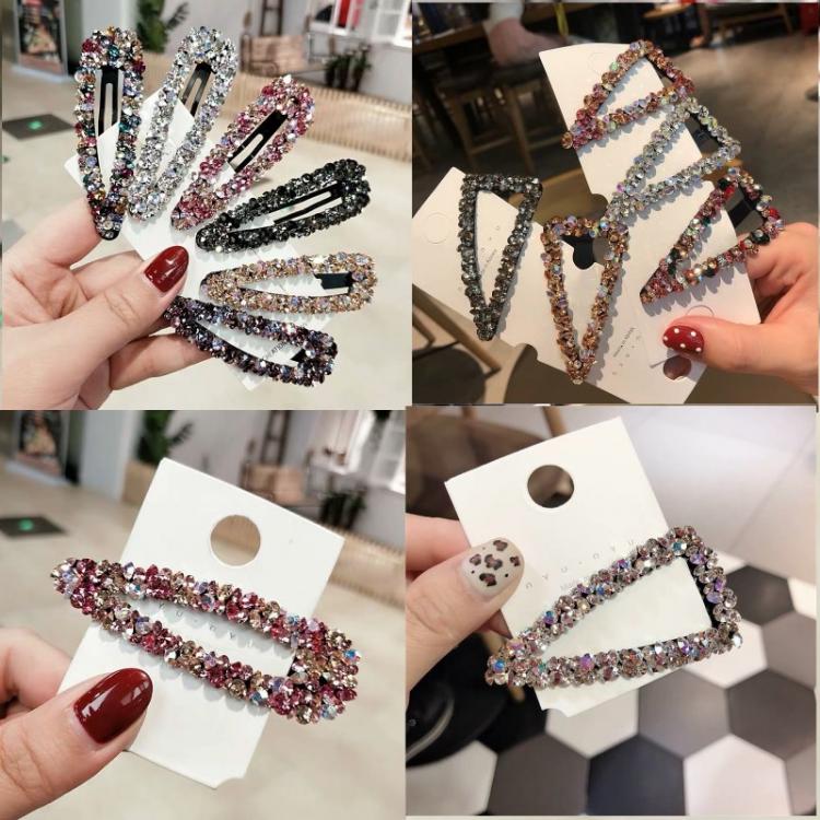 all in one place אביזרי נשים New Shiny Rhinestone Elegant Colour BB Hair Clips Women Girl Crystal Hairpin Headdress Fashion Barrettes Hair Accessories Gift