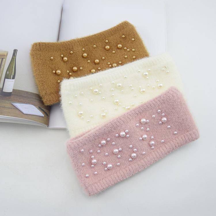 all in one place אביזרי נשים Winter Warm Knitted Headband Pearl Hairbands Wool Turban Women Elastic Hairbands Crochet Headwrap Fashion Girls Hair Accessories