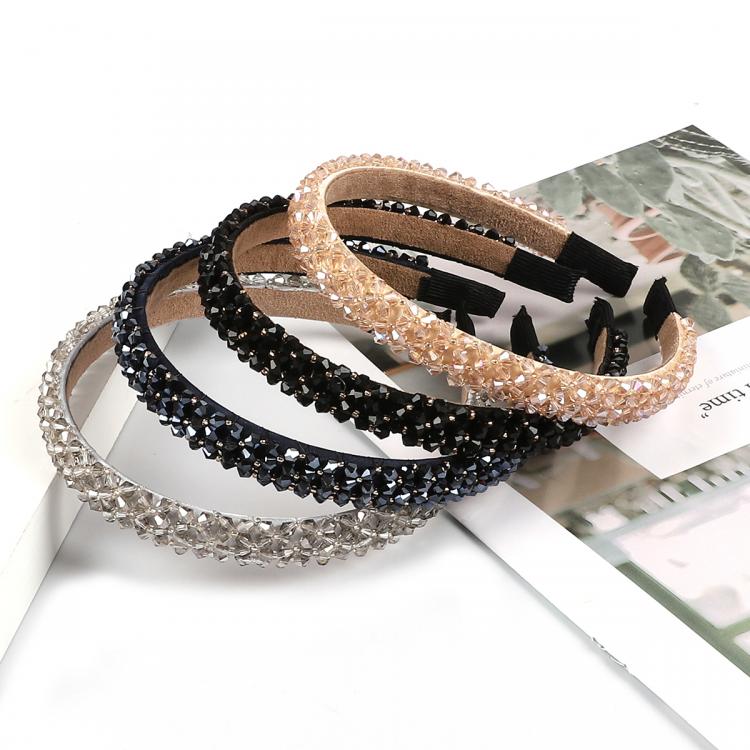 all in one place אביזרי נשים Girls Shiny Luxury Rhinestone Hair Band Diamond Hair Hoop Hair Accessories for Women Crystal Headbands Headwear
