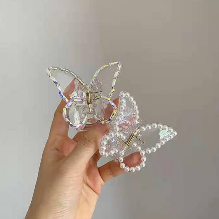 all in one place אביזרי נשים 2021 Summer Small Transparent Butterfly Hair Claws Hairpin Cute Transparent Grabs Acrylic Hair Clip For Women Sweet Accessories