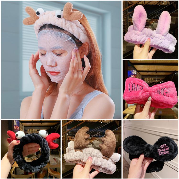 all in one place אביזרי נשים JIFANPAUL Hot Fashion Accessories Wash Face Hair Holder Hairbands Soft Warm Coral Fleece Bow Animal Ears Headband For Girls