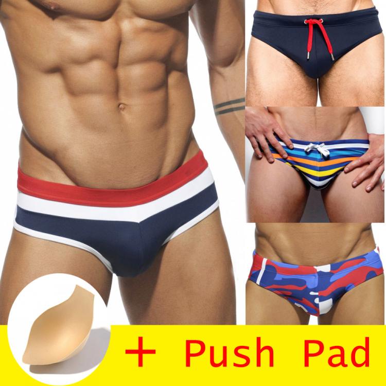 all in one place בגדי גברים HIBUBBLE 17 Styles Swimwear Men Brief With Push Pad Sexy Swimsuit Waterproof Swimming Trunks For Bathing Swim Shorts Sunga Hot