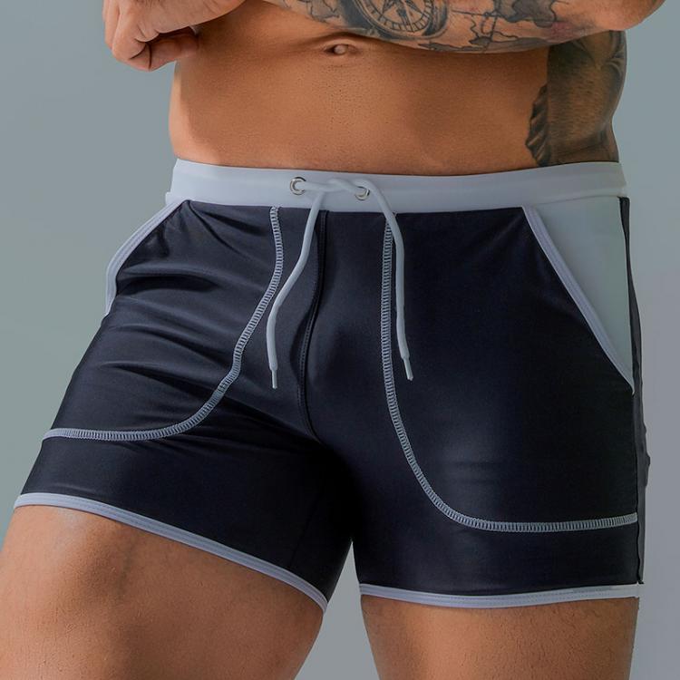 all in one place בגדי גברים Red Swimsuit Male Swimming Trunks Fashion Summer Swimming Pool Beach Quick-drying Shorts Boxer Black Men's Large Pocket Boxer