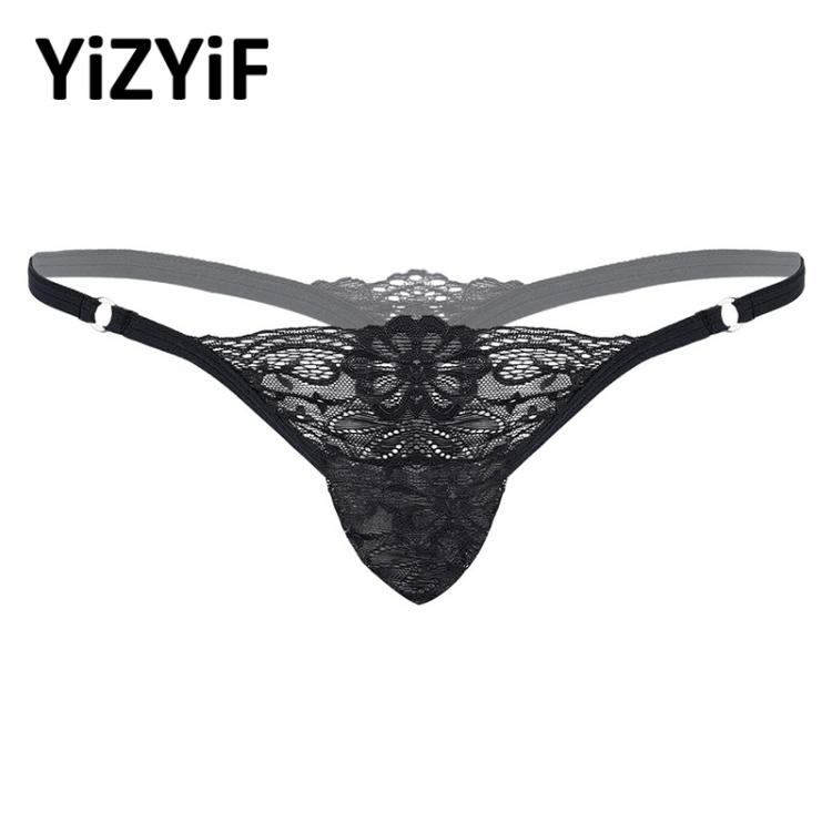 all in one place בגדי גברים Sexy Bikini Thong Men Swimsuit Lace T-back Briefs Bulge Pouch G-StringThong Lingerie Gay Underwear See Through Thong Sleepwear