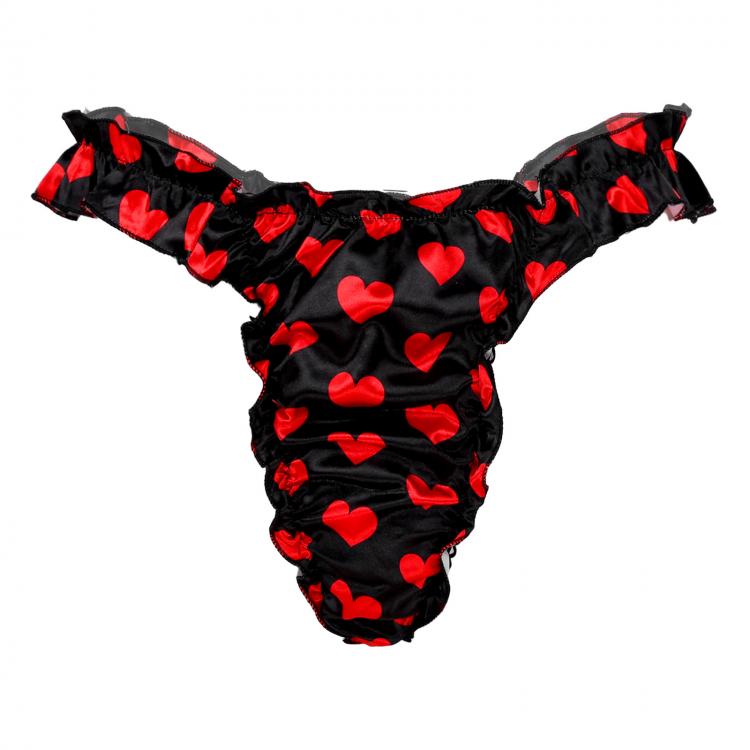all in one place בגדי גברים Mens Sissy Lingerie Underwear Soft Shiny Ruffled Frilly Sissy Bikini Briefs Thong Underpants Male High Cut Open Butt Panties