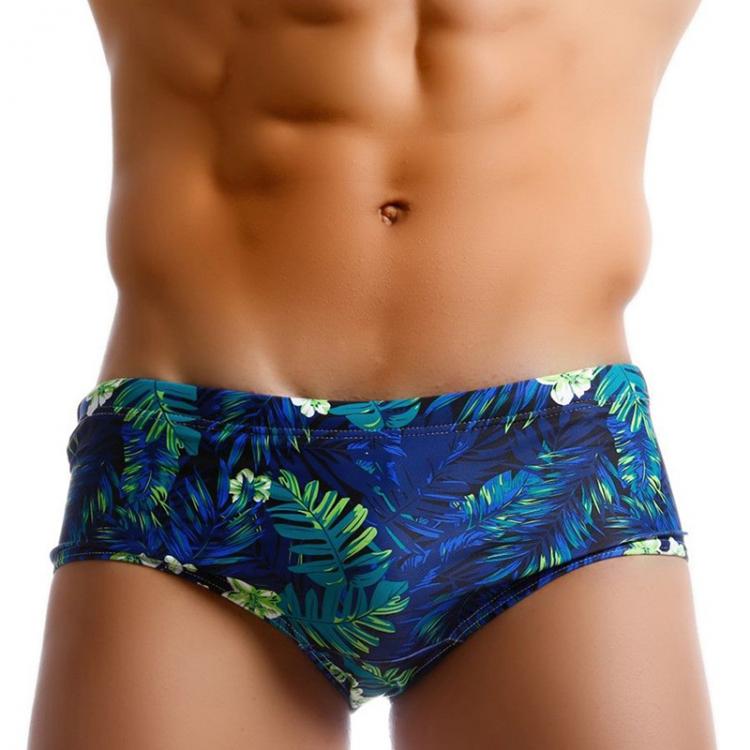 all in one place בגדי גברים 2020 Leaf Print Men's Swim Brief Bikini Gay Swimwear Men Waterproof Swimming Trunks Surf Summer Beach Pant Sexy Swimsuit Shor
