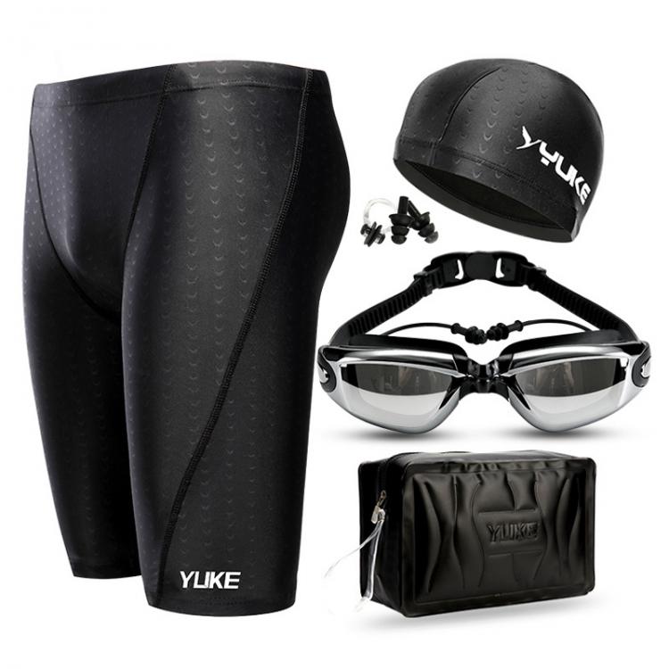 all in one place בגדי גברים New Men Swimming Shorts Waterproof Competition Swim equipment goggles with ear-plug cap case Trunks Briefs swimwear half pants