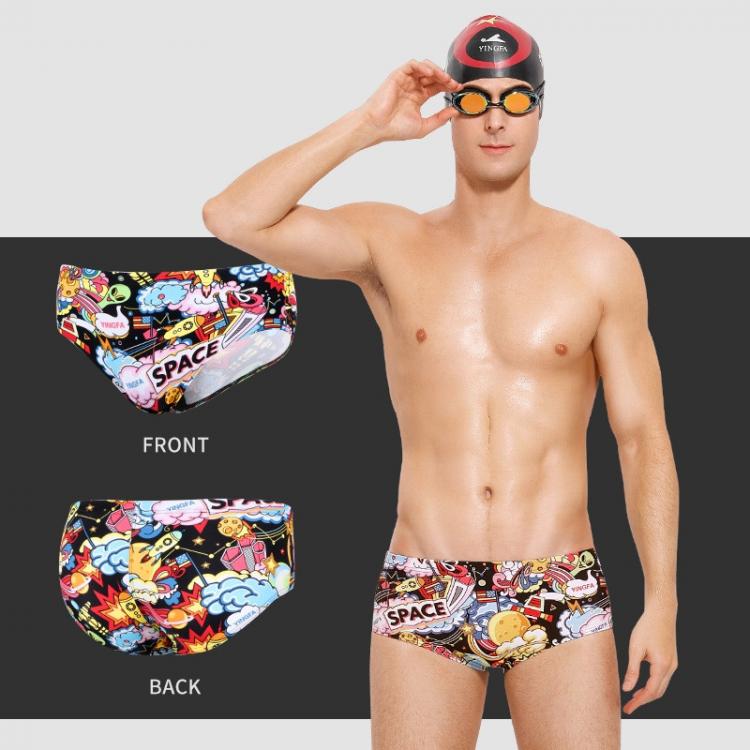 all in one place בגדי גברים 2021 new men's summer sexy printed swimming trunks sports beach briefs competition training swimwear