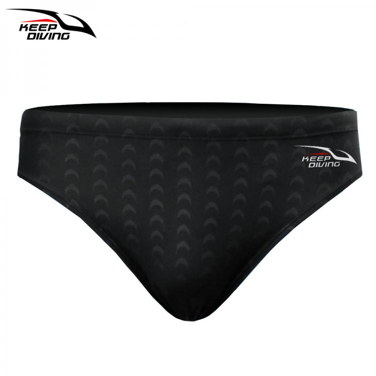 all in one place בגדי גברים KEEP DIVING  Men's Solid Brief Swimwear Swim Trunks Sexy Boxer Competition Quick Dry Swimsuit