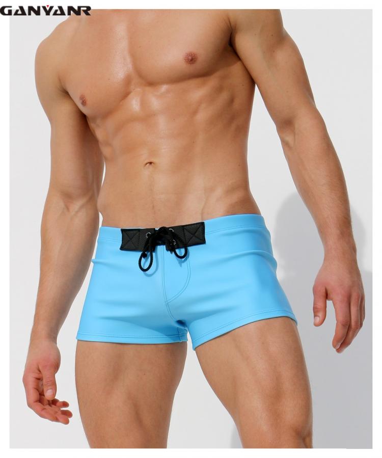 all in one place בגדי גברים GANYANR Brand Man Swimwear Brazilian Traditional Cut Swimsuits Men Swimming Boxer Trunks Shorts Gay Surf Boardshorts Solid