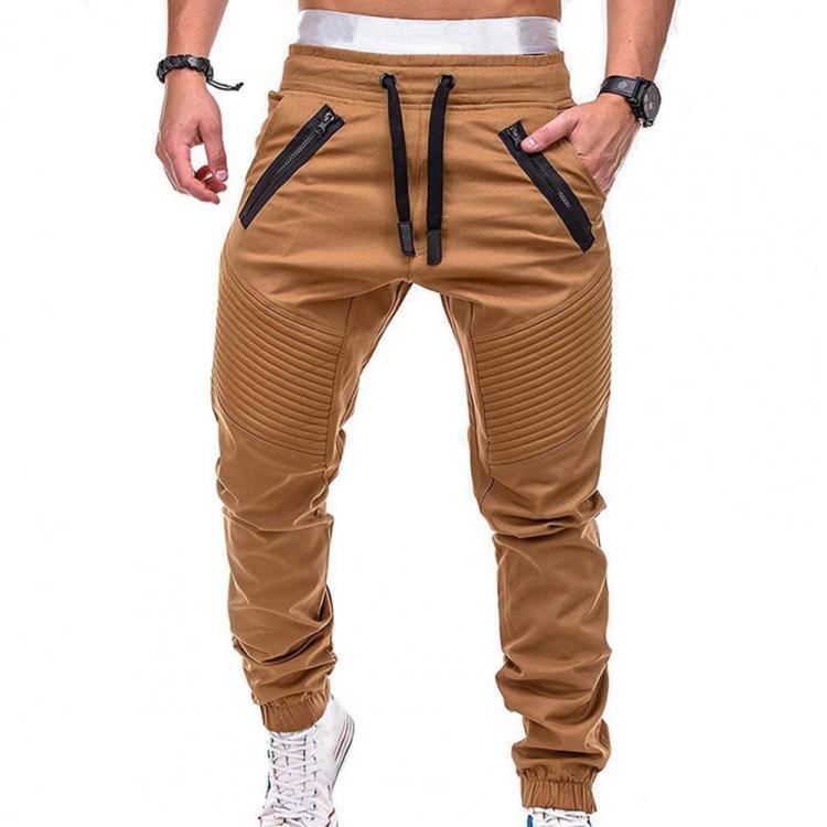 all in one place בגדי גברים Sweatpants Streetwear Trousers Men's Pants Stripes Drawstring Zipper Pockets Cargo Pants Men's Overalls