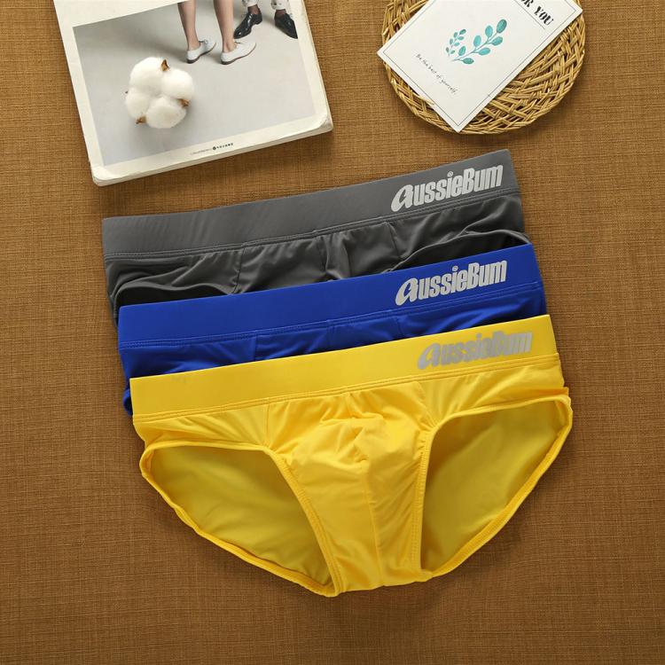 all in one place בגדי גברים Brand Men's Underwear Breathable Sexy Fashion Briefs Silk Low Waist Stretch Three-Dimensional Comfortable Trendy Underpants