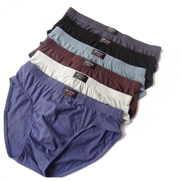 all in one place בגדי גברים New Brief mens brandSolid Briefs 4pcs / Lot Mens Brief Cotton Mens Bikini Underwear Pant For Men Sexy Underwear men lot 6XL