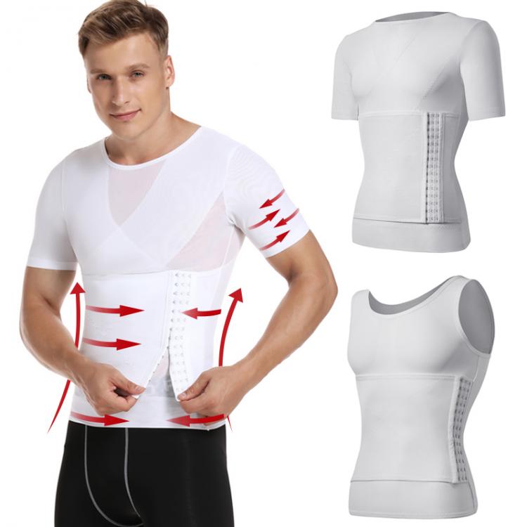 all in one place בגדי גברים Mens Body Shaper Compression Shirts Abdomen Shapewear Tummy Slimming Sheath Gynecomastia Shapers Corset Waist Trainer Fajas Tops