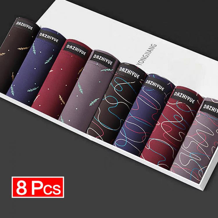all in one place בגדי גברים 8Pcs/Lot Boxer Shorts Underwear Men's Underwear Men's Panties Men's Underwear Pure Cotton Sexy Large Size Comfortab