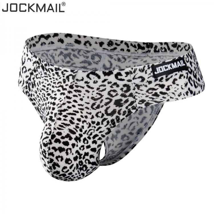 all in one place בגדי גברים Jockmail Sexy Men Bikini Brief Underwear Leopard Grain Penis Pouch Jockstrap G-strings Thong Cuecas Gay Male Panties Slip Homme