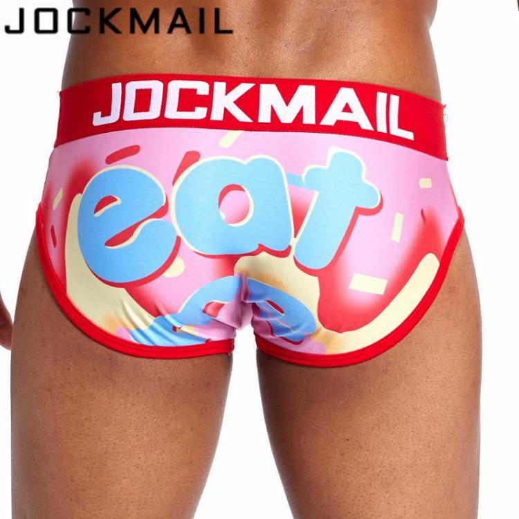 all in one place בגדי גברים Jockmail JJ Men Underwear Sexy Lingerie Cartoon Print Briefs Gay Sissy Jockstraps Calzoncillos Hombre Slip Silk Breathable