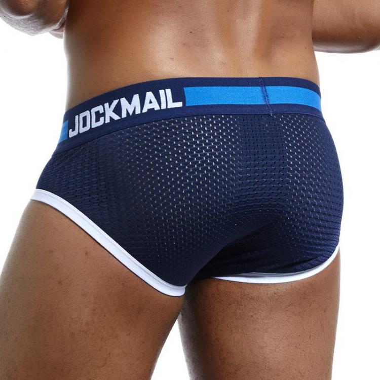 all in one place בגדי גברים JOCKMAIL New designed Brand Men Underwear Briefs Slip Mesh Shorts Cueca Gay men Underwear sexy Male panties Breathable Cotton