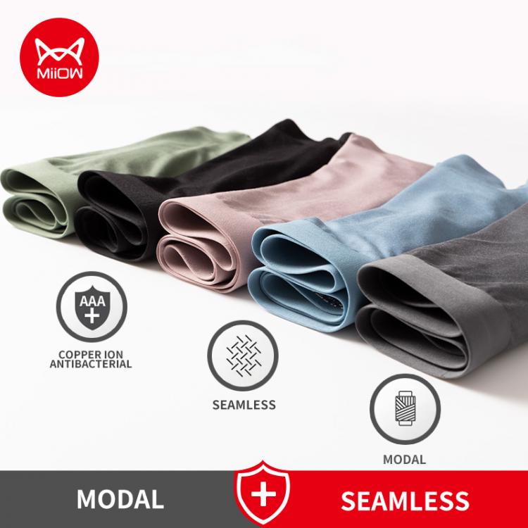all in one place בגדי גברים MiiOW 3Pcs Modal Men Underwear Boxer Shorts Seamless No Trace Comfort Underpants Man Boxershorts L-5XL Plus Size Male Panties