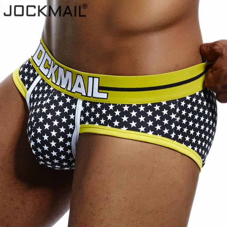 all in one place בגדי גברים JOCKMAIL Sexy Man Underwear Men Briefs Cotton Male Panties Slip Cueca Gay Underpants Briefs men Shorts Fashion Printed stars