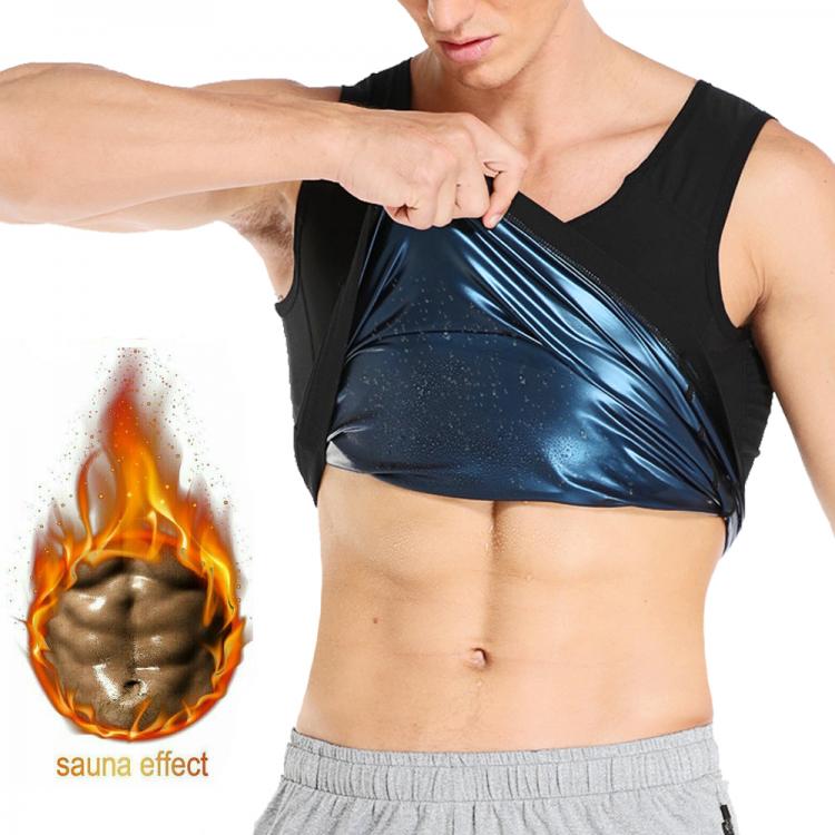 all in one place בגדי גברים Men Polymer Sweat Sauna Shaper Vest Body Shaper Waist Trainer Slimming Vest Compression Shapewear Corset Reductor de Abdomen US
