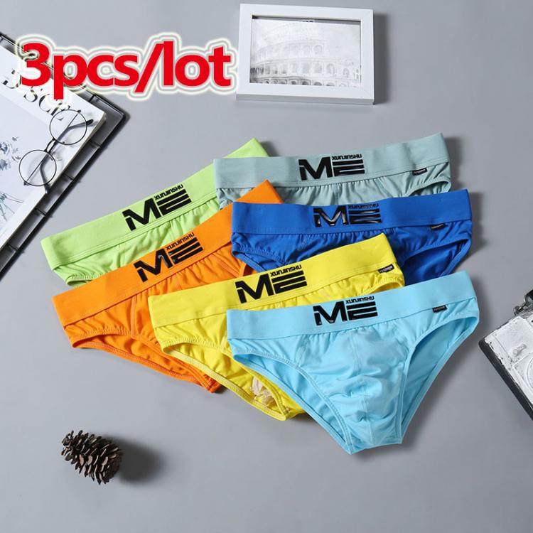 all in one place בגדי גברים New Men's Panties Underwear Briefs Pure Cotton Breathable 3D Relief Briefs Personalized Men's Cotton Shorts Panties 3Pcs