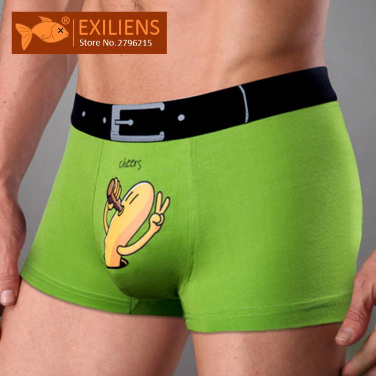 all in one place בגדי גברים EXILIENS Brand New Mens Underwear Boxer Modal Homme Boxershorts Men Boxers Sexy Male Underpants Print Cartoon Size M-3XL 093001