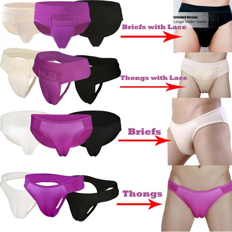all in one place בגדי גברים Men Hiding Gaff Panty Shaper Briefs Fake Vaginal Pad for Crossdressing Transgender Solid Mens Briefs Thong Sexy Soft Underpants