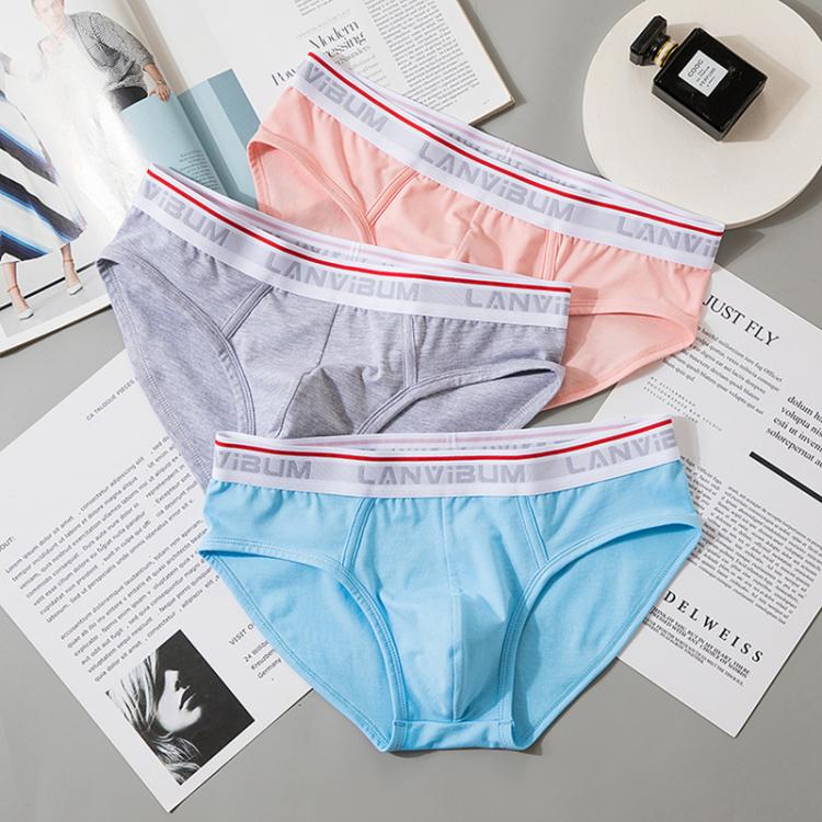 all in one place בגדי גברים 3Pcs / Set Men ’s Cotton Briefs Comfortable Breathable Solid Male Shorts U-Convex Super-Elastic Sexy Ventilate Underpants