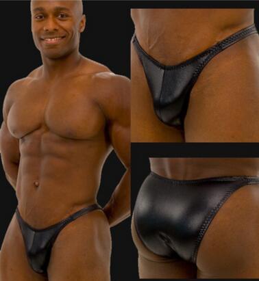 all in one place בגדי גברים 2021 Free Shipping  Men's Underwear Bodybuilding Contest Pants Sexy Leather Theprivate Ordering  Gym Briefs