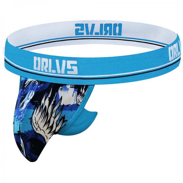 all in one place בגדי גברים ORLVS Men's Underwear Men Sexy Briefs Jockstrap Pouch Cuecas Man Cotton Panties Thongs Mesh Underpants Gay Slip Homme Srting