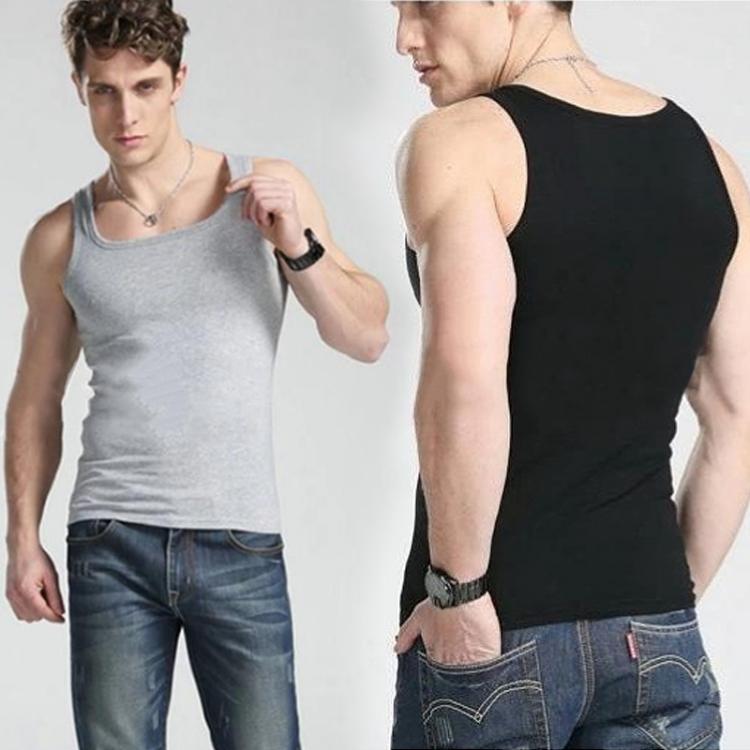 all in one place בגדי גברים Summer Men Tanks Sleeveless Tops Men Muscle Vest Slim Fit Undershirts Fitness Clothing Solid Singlet Bodybuilding Stringer Vest
