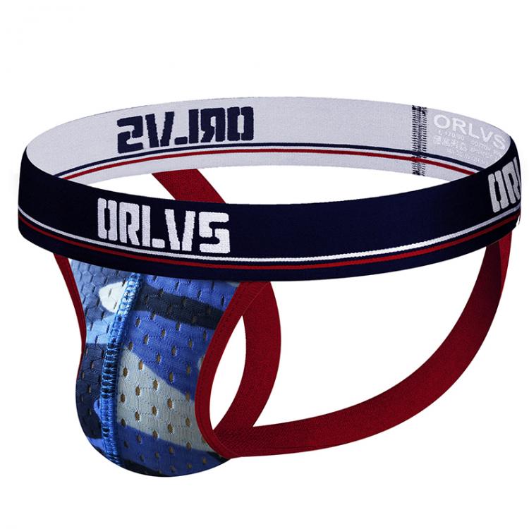 all in one place בגדי גברים ORLVS Men's Underwear Men Sexy Briefs Jockstrap Pouch Cuecas Man Cotton Panties Thongs Mesh Underpants Gay Slip Homme Srting
