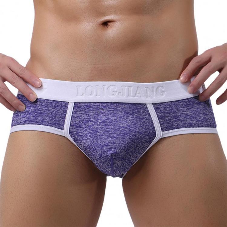 all in one place בגדי גברים Longjiang Wide Waistband Men Briefs Ultra Soft Underwear Patchwork U Convex Mid Waist Panties for Inside Wear