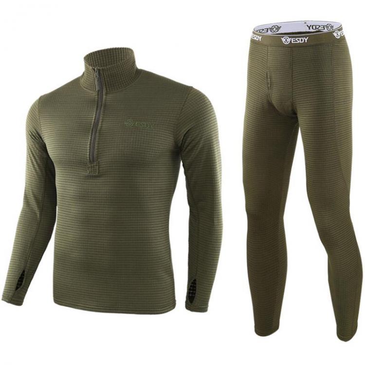 all in one place בגדי גברים ESDY Fleece Thermal Underwear Men Autumn Winter Warm Long Johns Fitness Sports Compression Breathable Leggins Thermo Tracksuit