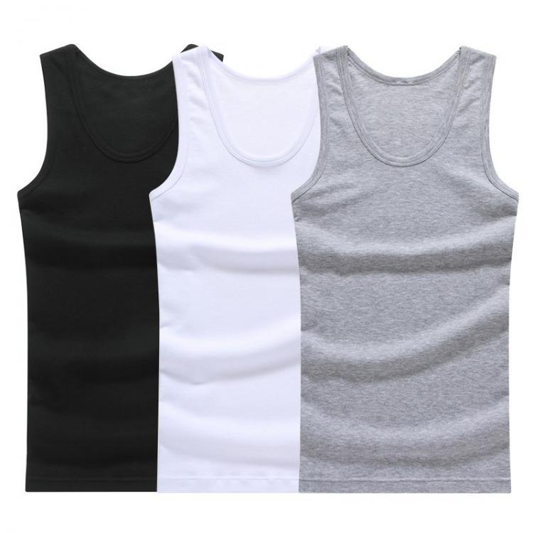 all in one place בגדי גברים Hot Sale 3pcs / 100% Cotton Mens Sleeveless Tank Top Solid Muscle Vest Undershirts O-neck Gymclothing Tees Whorl Tops