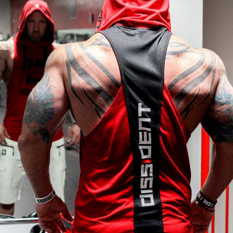 all in one place בגדי גברים Summer Bodybuilding  Tank Top with hooded Mens Gyms Clothing Fitness Mens Sleeveless Vests Cotton Singlets Muscle Sports vest