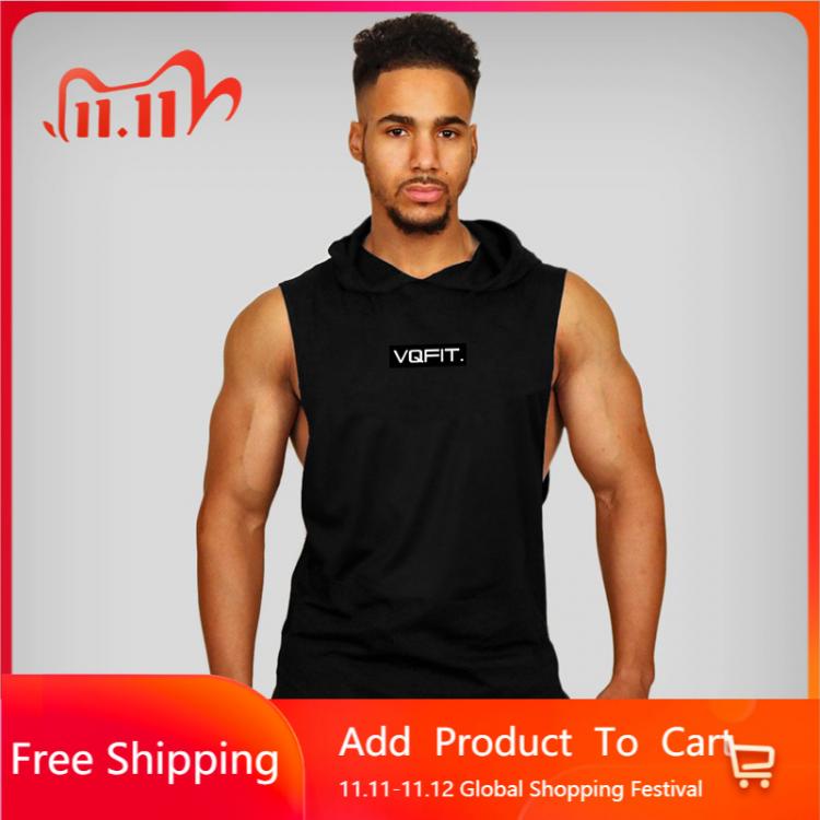 all in one place בגדי גברים Cotton Gyms Clothing Brand Tank Top Men Vest Bodybuilding Muscle Hooded Sleeveless Shirt Casual  Singlet  Fitness Sportswear