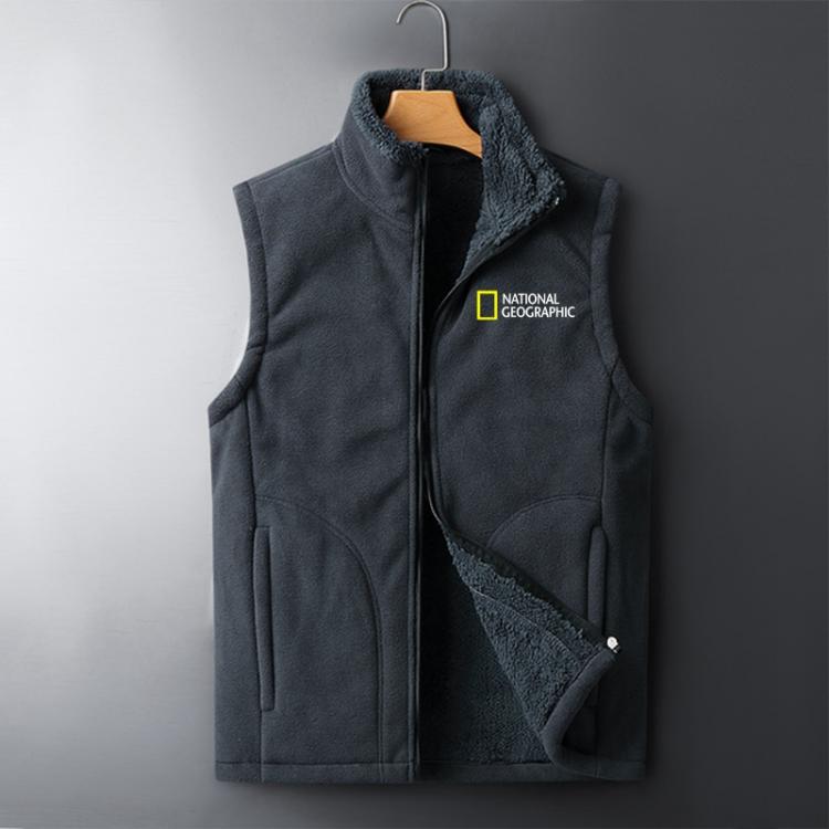 all in one place בגדי גברים National Geographic Lamb Wool Fleece Vest Men 2021 New Autumn Warm Casual Waistcoat Mens Winter Vest Men plus size 7XL