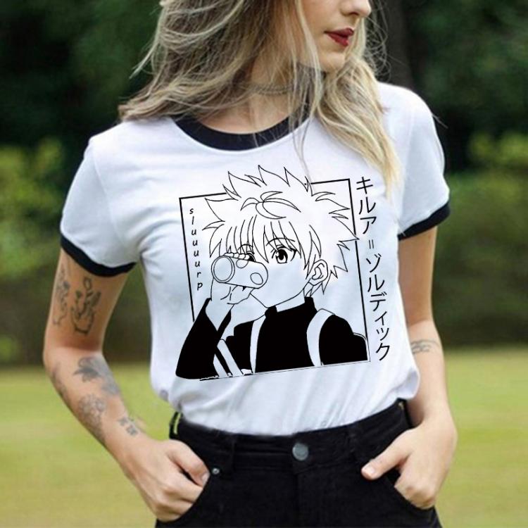 all in one place בגדי גברים Kawaii Hunter X Hunter T Shirt Men Funny Tops Hisoka MOROW Graphic Tees Harajuku Unisex Anime Killua Zoldyck T-shirt Male Tshirt